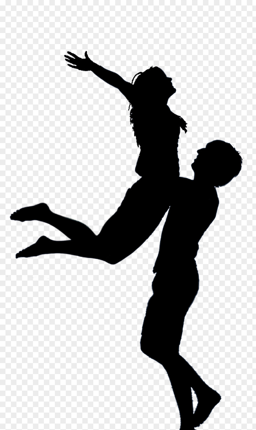 Embracing Couple Silhouette Ballet Dancer Drawing PNG