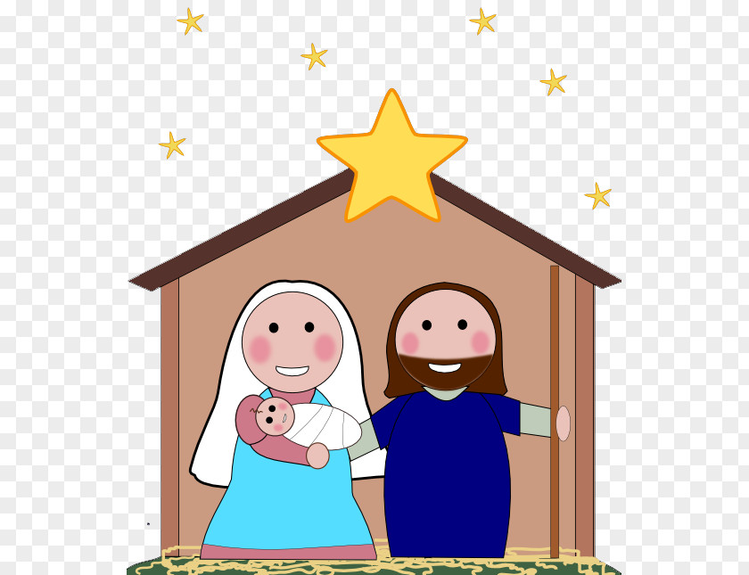 Free Nativity Scene Clipart Of Jesus Christmas Clip Art PNG