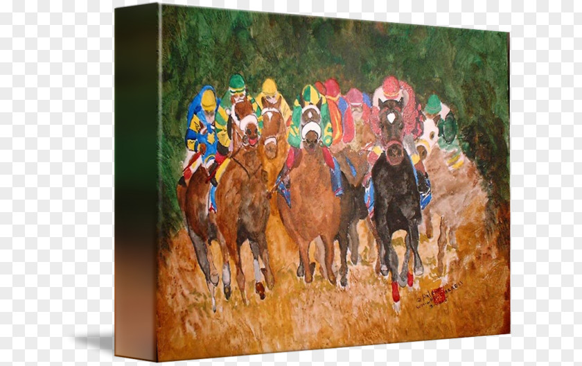 Horse Painting Downwire Gallery Wrap Canvas PNG