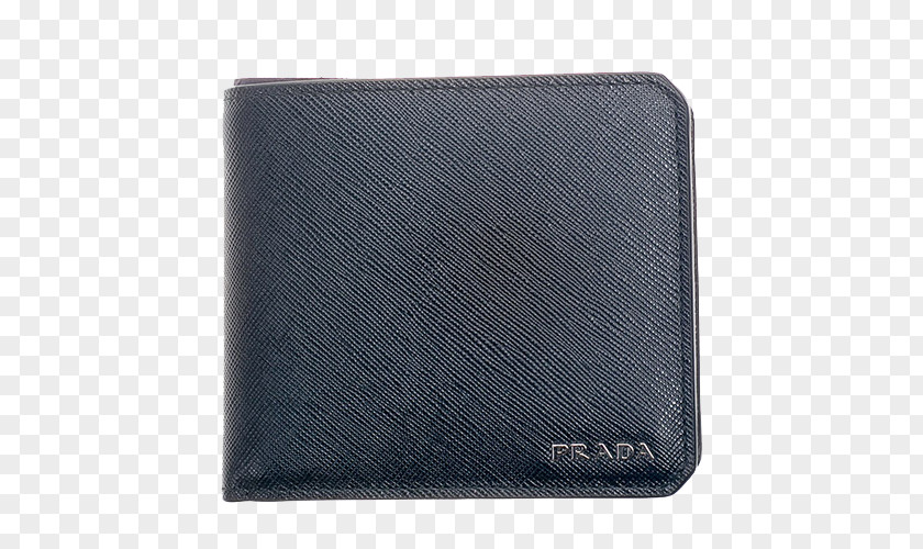 Prada Leather Short Paragraph Two Fold Wallet Brand PNG