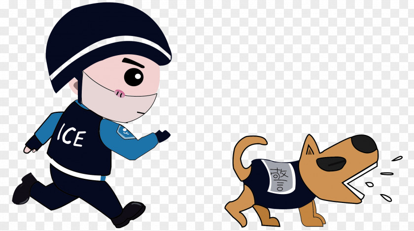 Q Version Of Special Police And Dogs Dog Officer PNG