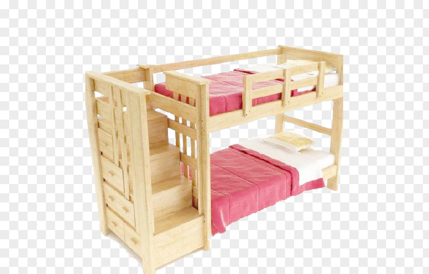 Stairs On The Pink Bed Table Bunk Wood Furniture PNG