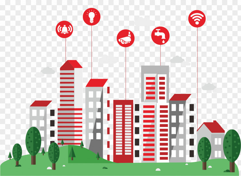 Digitalization Smart City Building Automation PNG