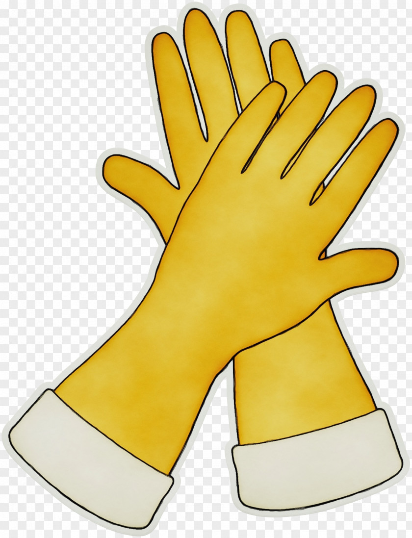 Fashion Accessory Thumb Safety Glove Yellow Personal Protective Equipment Finger PNG