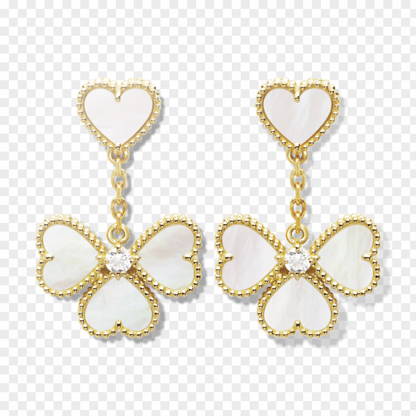 Jewellery Van Cleef & Arpels Vintage Alhambra Earrings Woman Costume Jewelry PNG