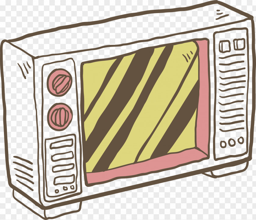 Vector Microwave Oven Home Appliance Cartoon PNG