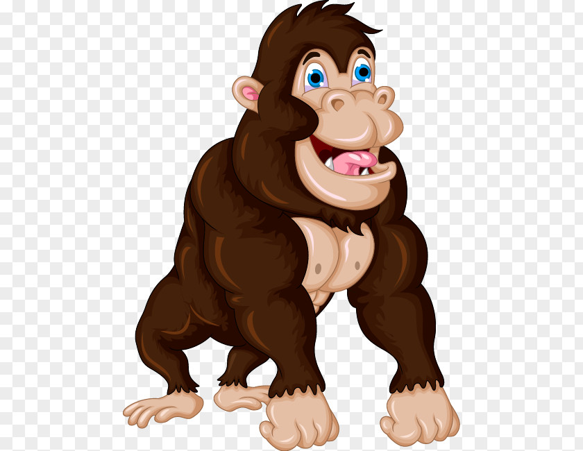 Cartoon Gorilla Primate Clip Art PNG