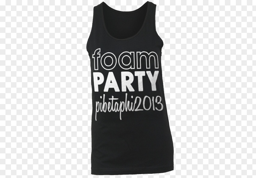 Foam Party T-shirt Alpha Sigma Sleeveless Shirt Zeta Tau PNG