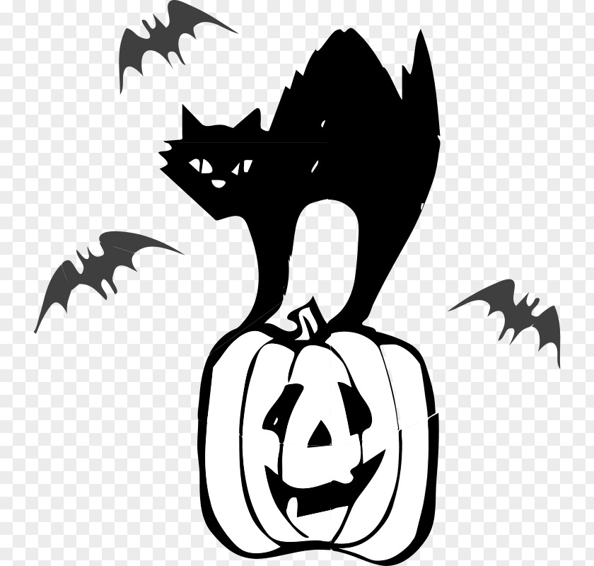 Ocd Cliparts Black Cat Halloween Clip Art PNG