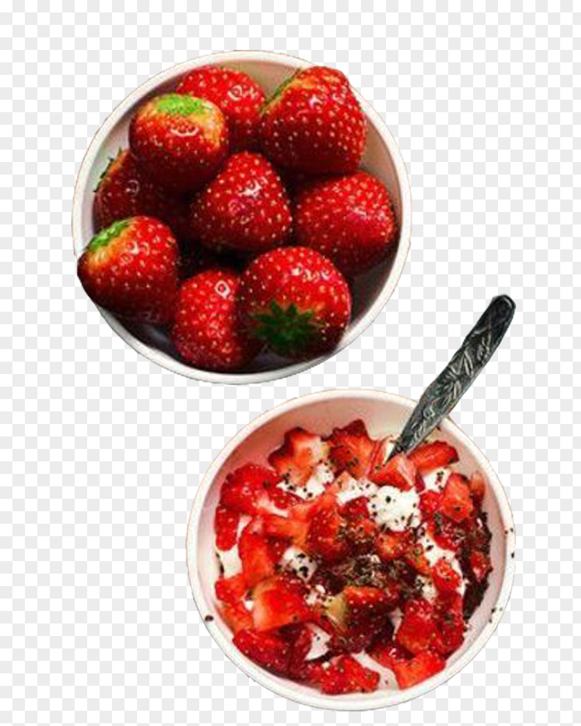 Strawberry Salad Ice Cream Fruit PNG