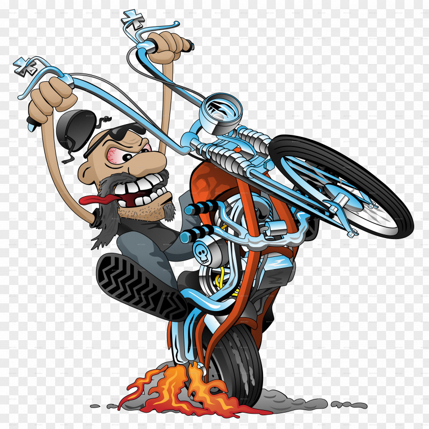 Bargain Cartoon Chopper Motorcycle Illustration Vector Graphics Royalty-free PNG