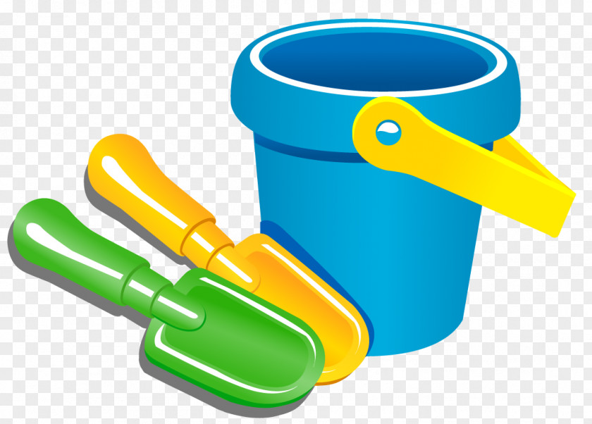 Cartoon Bucket Small Shovel Child Toy Euclidean Vector PNG