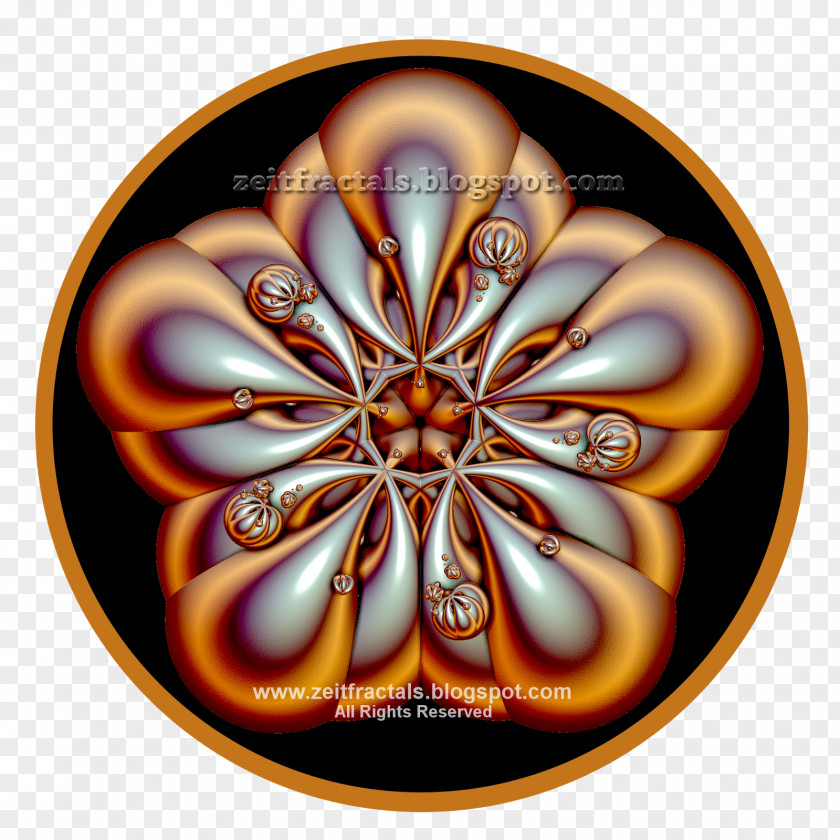 Circle Fractal Art Symmetry Pattern PNG