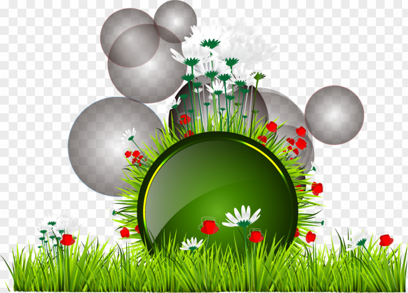 Creative Green Grass Illustration PNG