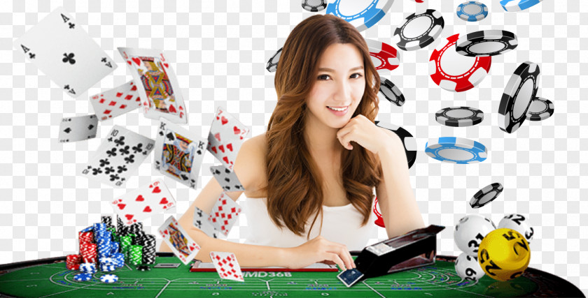 Gclub Online Casino Gambling Baccarat PNG Baccarat, gambling, smiling woman in front of poker table clipart PNG