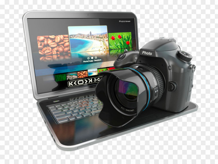 HD Laptop Digital Photography Camera PNG