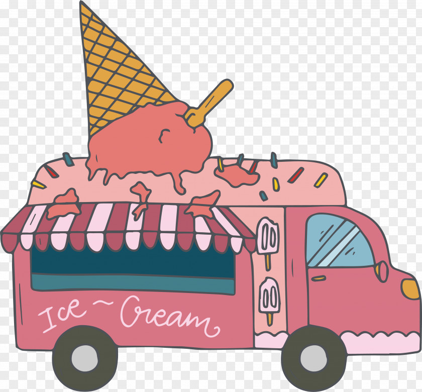 Strawberry Ice Cream Diner Hamburger Fast Food Hot Dog PNG