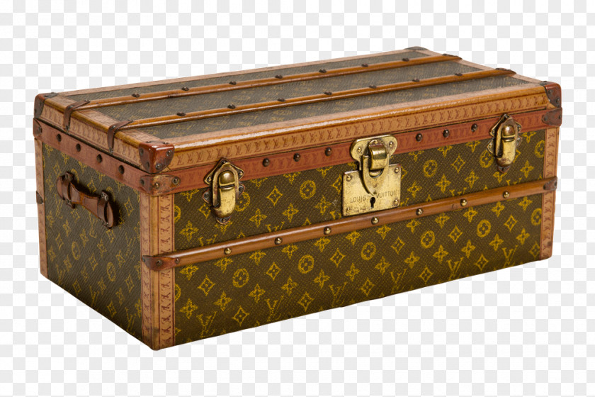 Suitcase Trunk Louis Vuitton Bag Antique PNG