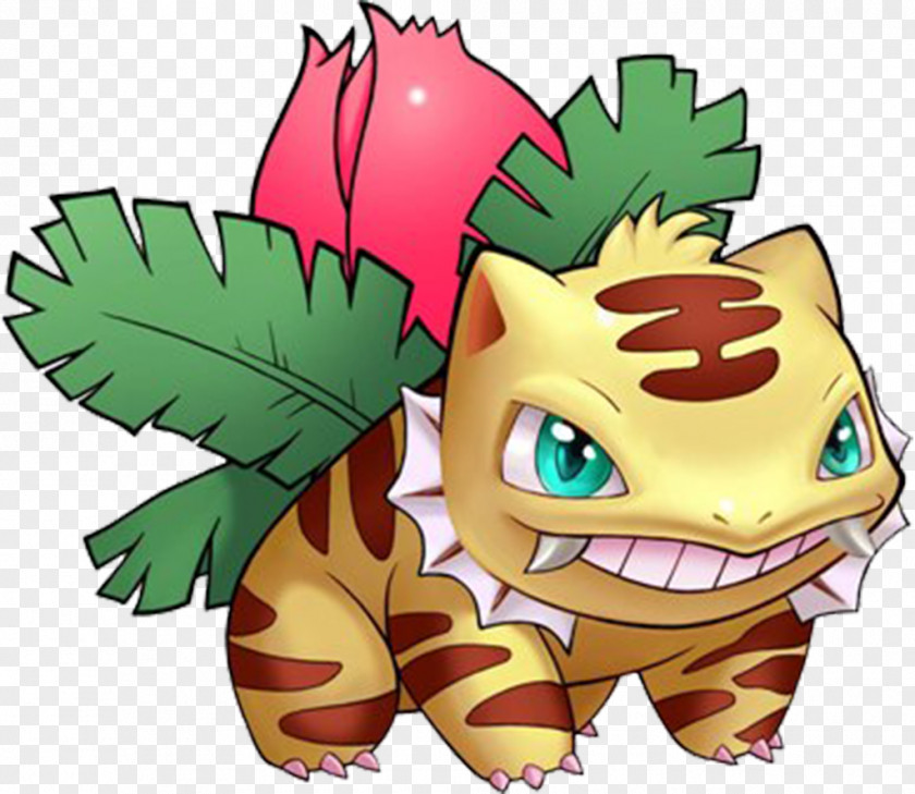 Creative Jay Turtle And Little Tiger Cat Fusion Pokémon GO Ivysaur Bulbasaur Venusaur PNG