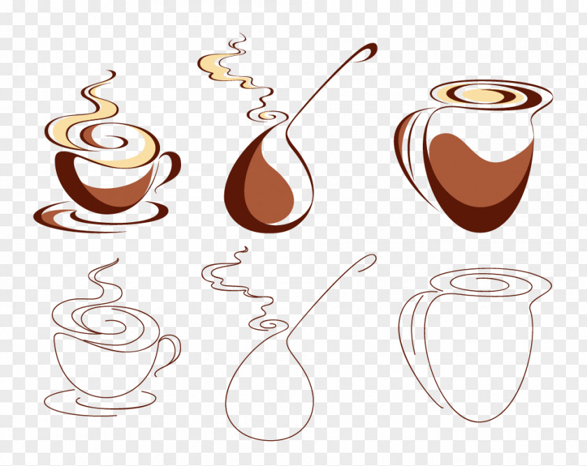 Vector Coffee Cup Cafe Drink PNG