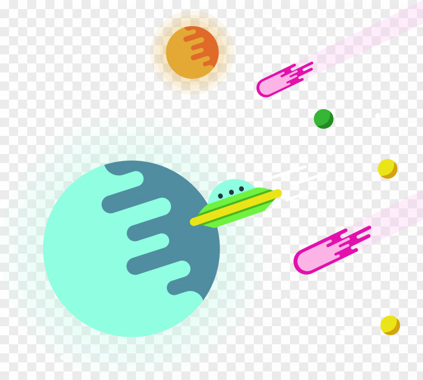 Vector Hand-painted Space Meteorite Euclidean PNG