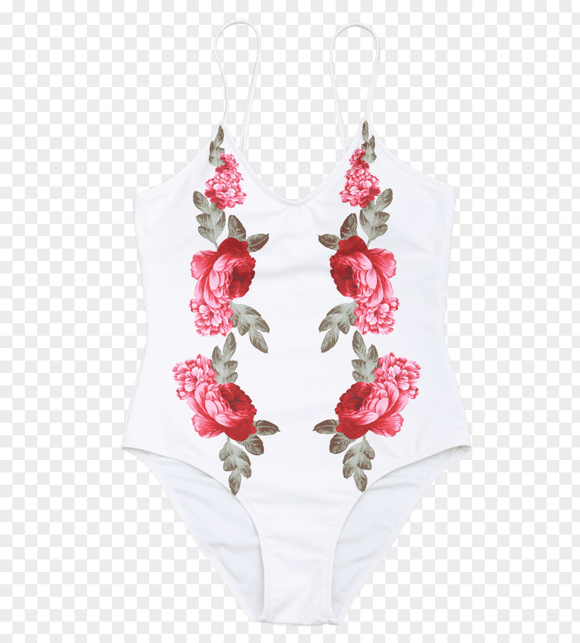 White Flower Watercolor One-piece Swimsuit T-shirt Clothing Tankini PNG