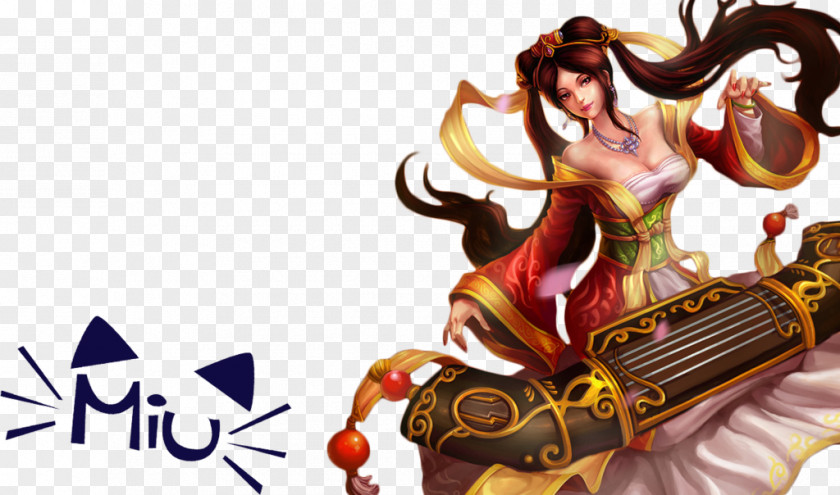 League Of Legends Art Painting Image Guqin PNG