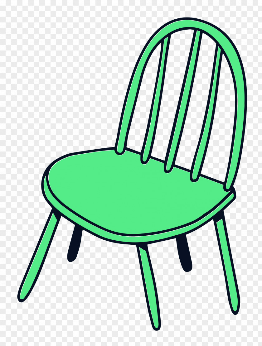 Outdoor Table Chair Table Green Line PNG