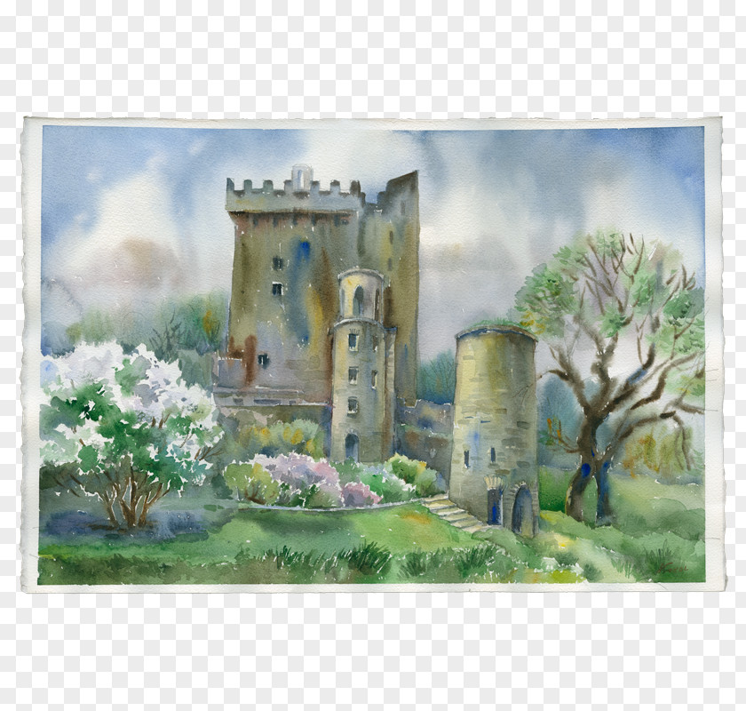 Painting Blarney Castle Kilkenny Watercolor Kinsale PNG