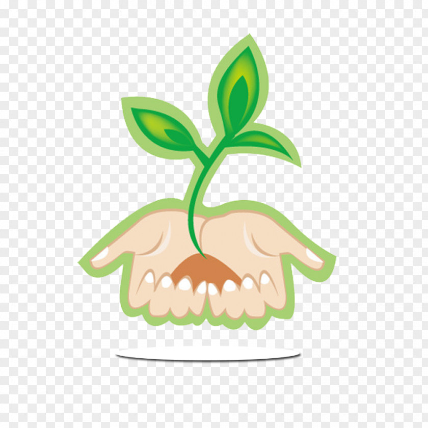 Cartoon Green Teeth Material Picture Tree Shoot PNG