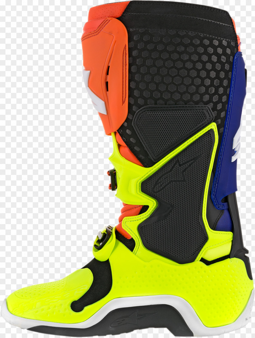 Riding Boots Alpinestars Blue Boot Orange Motocross PNG