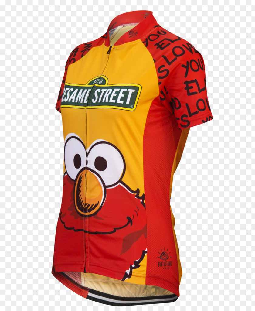 T-shirt Cycling Jersey Elmo Sleeve PNG