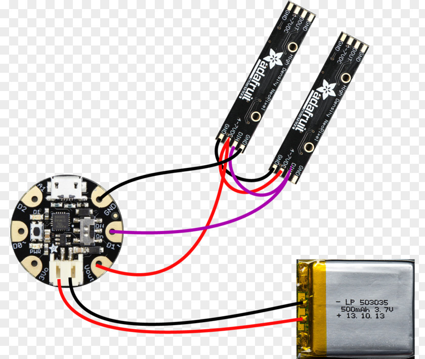 Unicorn Horn Electronics Circuit Diagram Electronic Adafruit Industries Series And Parallel Circuits PNG