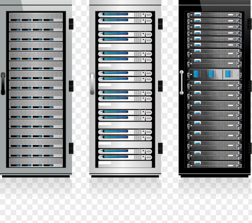 Vector Server 19-inch Rack Data Center Clip Art PNG