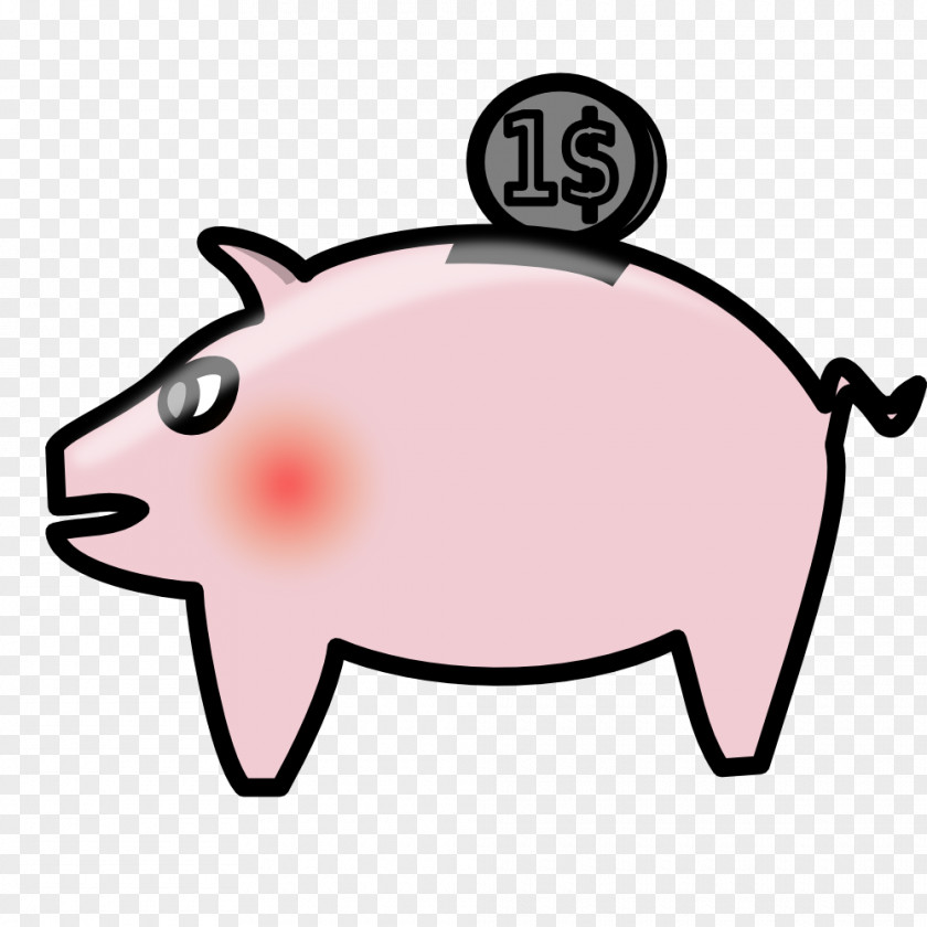 Bank Piggy Money Clip Art PNG