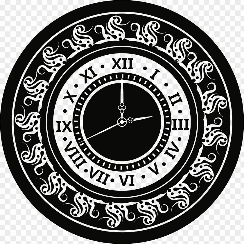 Clock Roman Numerals Face Clip Art PNG