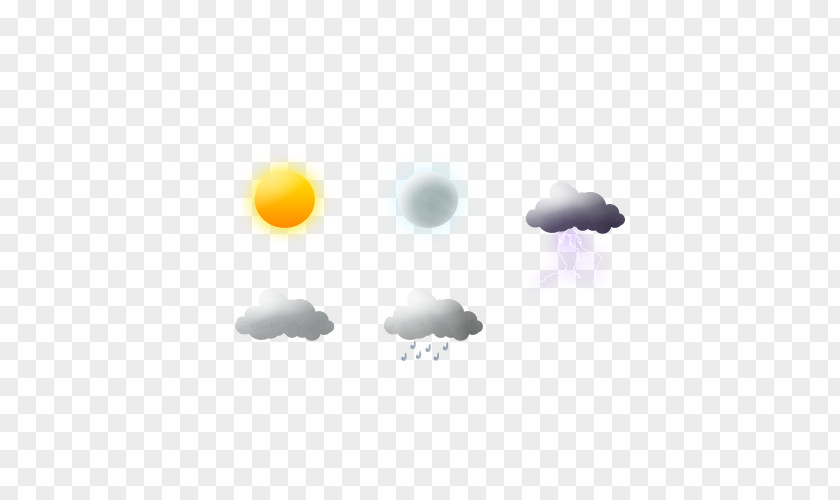 Five Kinds Of Weather Free Buckle Material Rain Cloud Euclidean Vector PNG