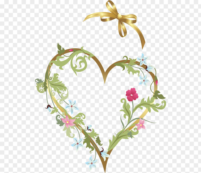Flowers Love Bow Decoration Flower Heart Valentine's Day Clip Art PNG