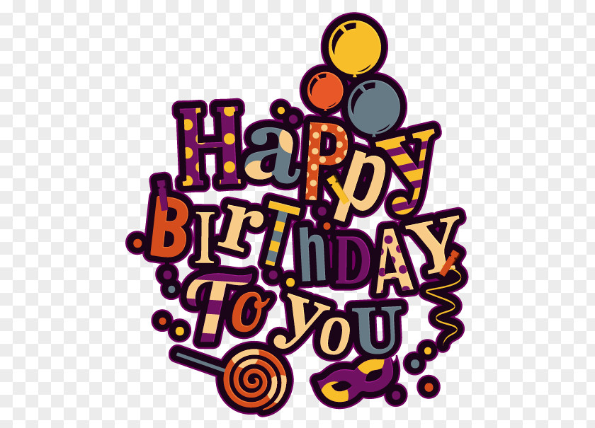 Happy Birthday Vector Elements To You Clip Art PNG