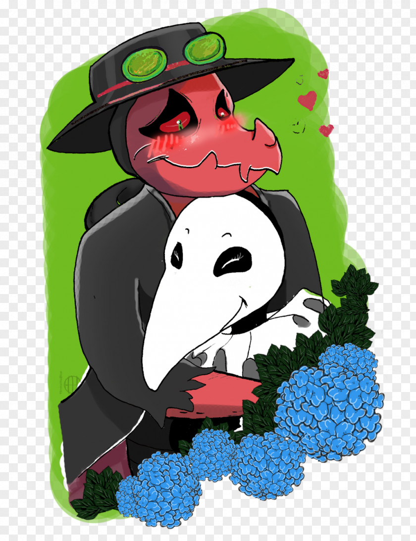 Hydrangeas Plague Doctor Character Bubonic PNG