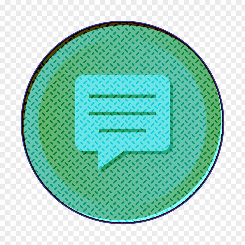 Text Teal Bubble Icon Chat Comment PNG