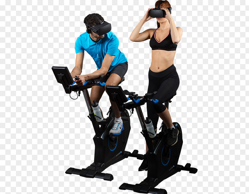 Gym Fitness Man Virtual Reality Elliptical Trainers Exercise Physical Centre PNG