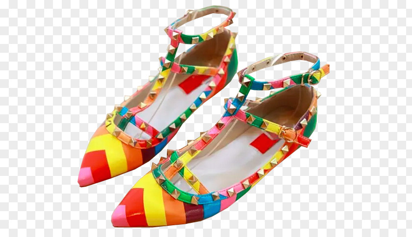 Rainbow Sandals Sandal Shoe PNG