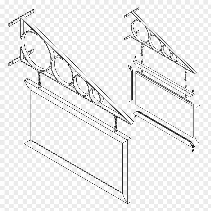 Suspended Technical Drawing Isometric Projection Exploded-view Plan PNG