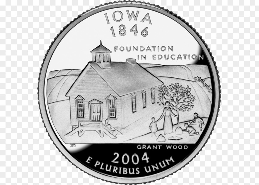 Coin Iowa 50 State Quarters United States Mint PNG