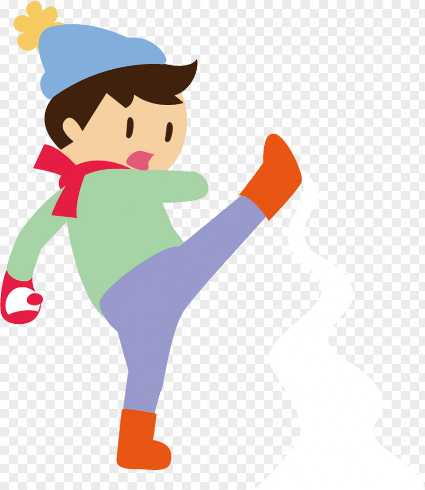 Finger Cartoon Snowball Fight Winter Kids PNG