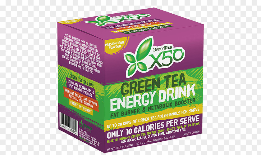 Green Tea Pills X50 60 Serves Smoothie Passionfruit PNG