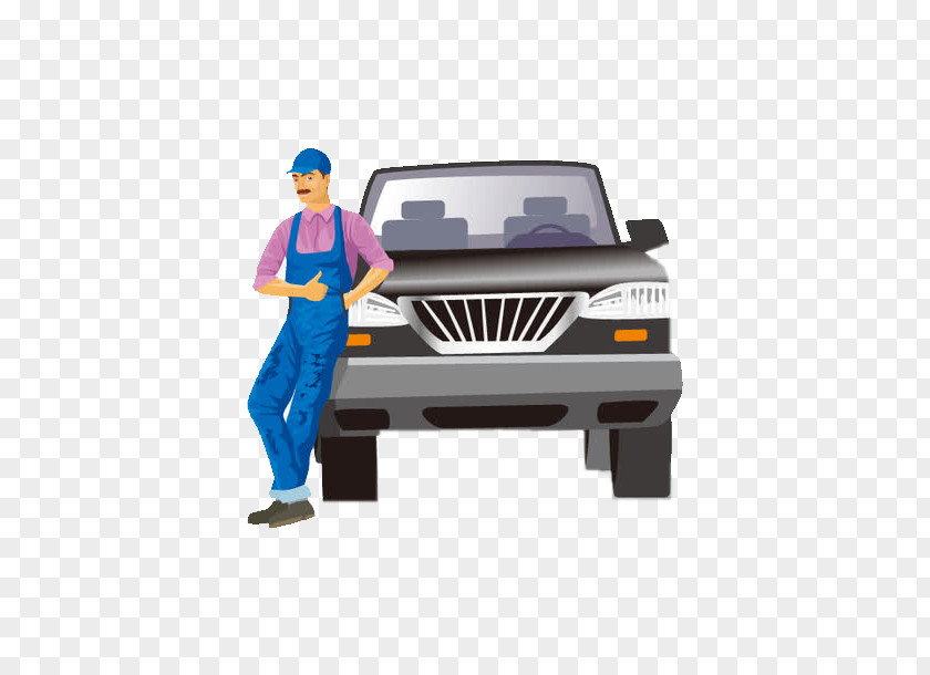 A Car Maintenance Laborer Clip Art PNG