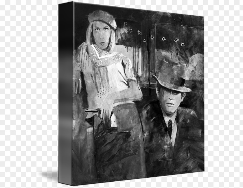 Bonnie And Clyde Portrait Poster White PNG