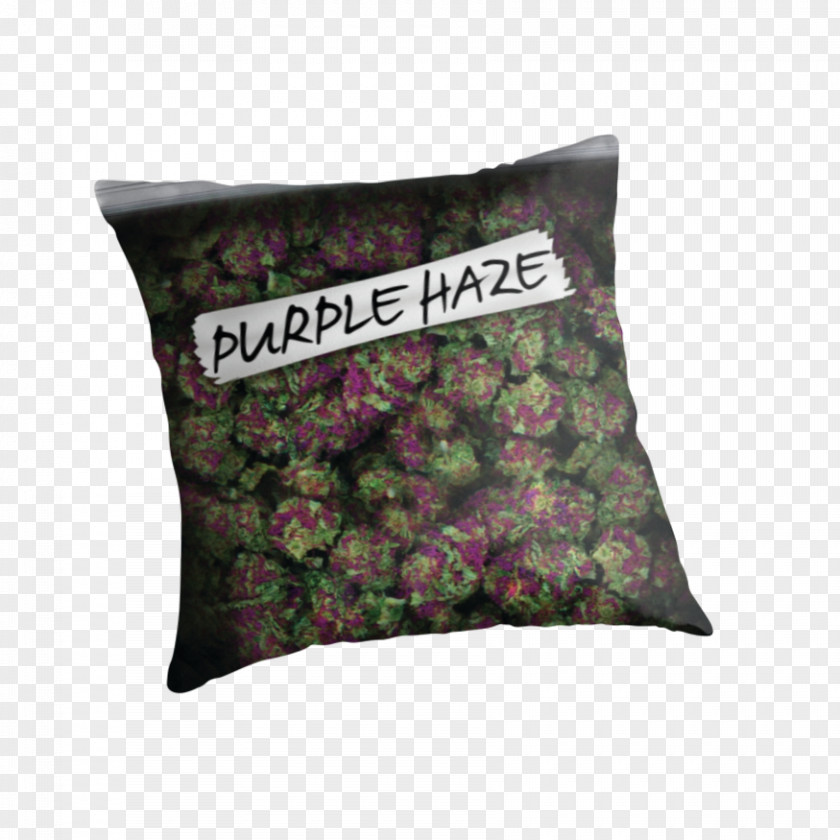 Cannabis Purple Haze Kush Pillow PNG